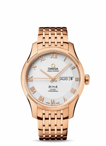 Omega De Ville Co-Axial Annual Calendar Red Gold / Silver / Bracelet 431.50.41.22.02.001 (43150412202001)